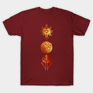 Gold Inquisitor's Pride | Helmet Dragon Orb Sword Fantasy Gaming Gamer T-Shirt